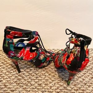Strappy Open Toe Heeled Sandal